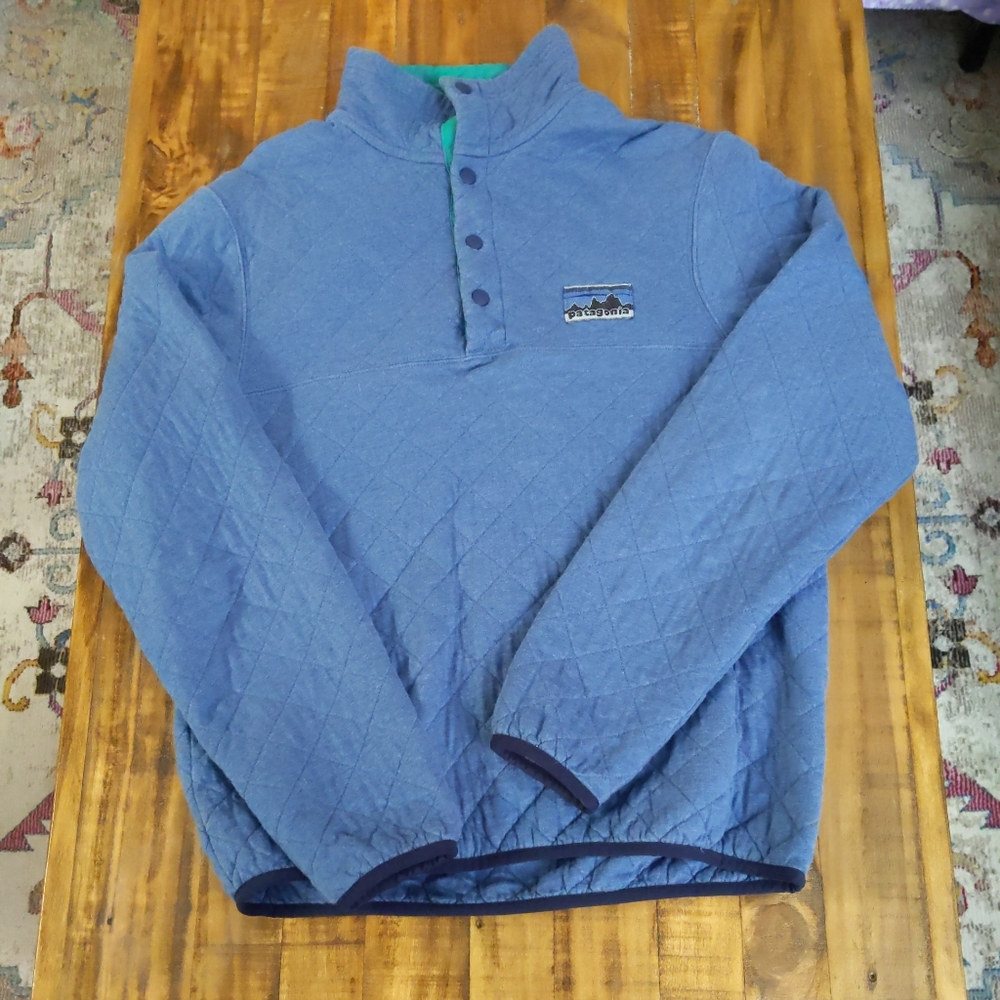 Patagonia Quilted Snap-T Organic Cotton Light Blue